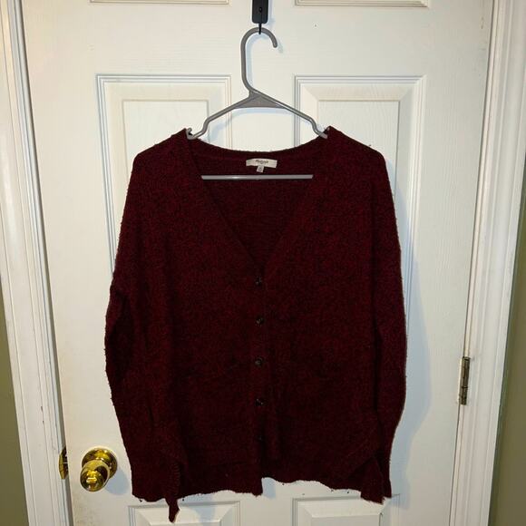 Madewell button up pocket speckled cardigan size M - Picture 1 of 4